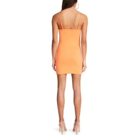 Steve Madden Out Late Dress Iin Tangerine Small Womens Cut out Bodycon - Picture 9 of 13